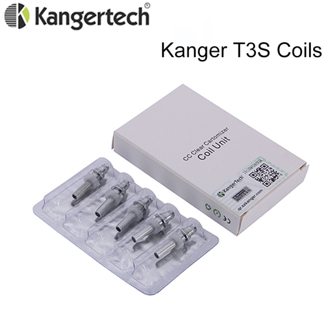 5pcs/lot Genuine Kanger T3S Coils Heating Coil 1.8ohm 2.2ohm 2.5ohm Atomizer Core Replacement T3s Head Coils MT3 coil ► Photo 1/6