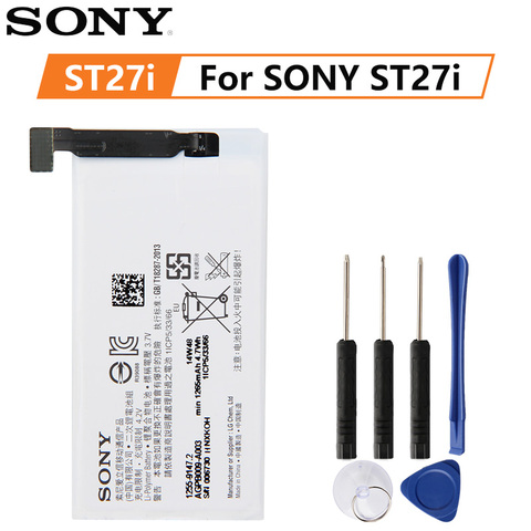 Original SONY Battery For SONY ST27i ST27 Xperia go ST27a Advance 1265mAh Authentic Phone Replacement Battery ► Photo 1/6