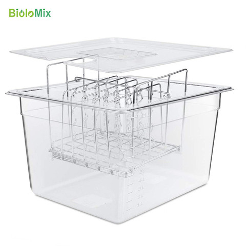 Stainless Steel Sous Vide Rack and 11L Sous Vide Cooker Containers Sets Detachable Dividers Separator for Immersion Circulators ► Photo 1/6
