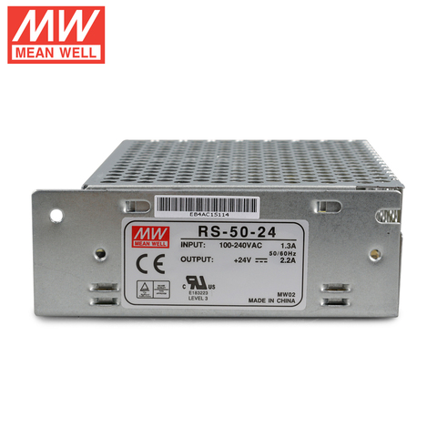MEAN WELL RS-50-24 50W 24V Switching Power Supply 110V/220V AC to 24V DC 2.2A Power Unit 5G Viberation Compact Size ► Photo 1/5