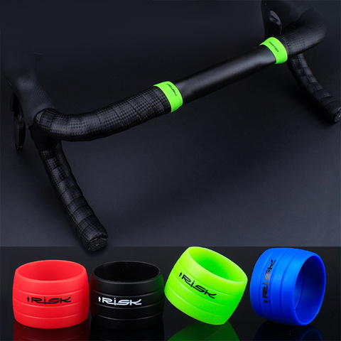 RISK Cycling Handlebar Tape Fixing Protective Silica Rubber Ring Anti-Skip Plugs For Bar Tape Waterproof Wear Resistant ► Photo 1/6