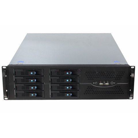 19 inches 3U rack-mount server storage case TOP3U570-08 hot-swapped chassis 8HDD bays for big data support ATX motherboard ► Photo 1/6