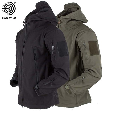 Men's Us Military Winter Thermal Fleece Tactical Jacket Outdoor Sports  Hooded Coat Army Jacket For Hiking Outdoor S-4xl
