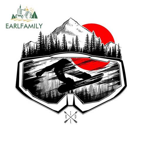 EARLFAMILY 13cm x 12.5cm For Snowboard Mask Car Sticker Custom Printing Decal Fashion Car Accessories Waterproof Decoration ► Photo 1/4