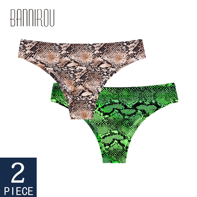 BANNIROU Seamless Panties Woman Underwear Sports Prints Sexy