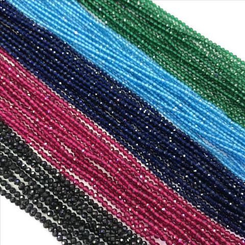 Natural crystal 2-3mm faceted beads, cut corner small beads for jewelry making DIY necklace bracelet jewelry accessories 39cm ► Photo 1/6