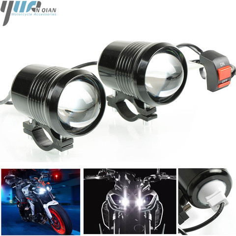 1 Pair Motorcycle Waterproof Headlight Fog Light Front Lamp Fog Light Moto headlight Led light U2 Led Motorbike Auxiliary Lamp ► Photo 1/6