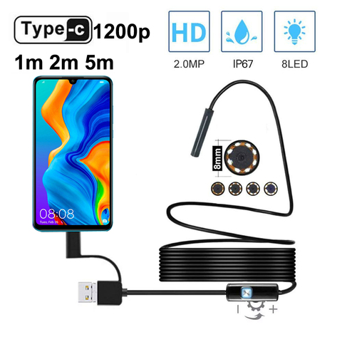 Endoscope Camera, Type C Borescope USB Inspection Camera HD