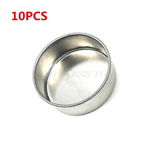 10PCS 4.31x1.5CM Round Metal Tealight Cup Holder Empty Case Candle Wax Container Bowl Mold DIY Jelly Gel Jars Making Accessories ► Photo 1/6