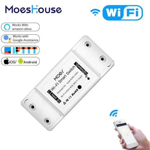 DIY WiFi Smart Light Switch Universal Breaker Timer Smart Life APP Wireless Remote Control Works with Alexa Google Home ► Photo 1/6