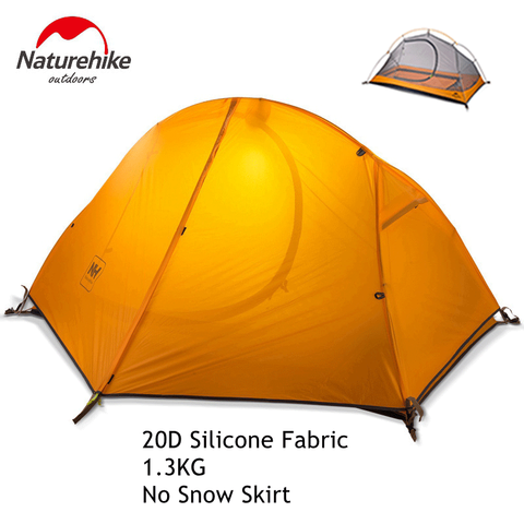 Naturehike Cycling Backpack Tent Ultralight 20D/210T for 1 Person 4 Season Ultralight Double Layers Tent Outdoor NH18A095-D ► Photo 1/6