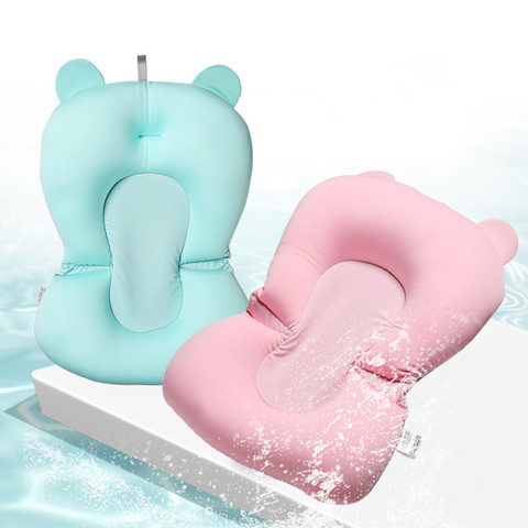 Baby Bath Seat Support Mat Foldable Baby Bath Tub Pad & Chair Newborn Bathtub Pillow Infant Anti-Slip Soft Comfort Body Cushion ► Photo 1/6