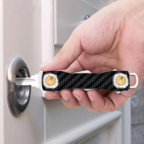 Modern - Brand 100% Carbon DIY Keychain Key Chain Key Smart Wallet EDC Pocket Key Holder Key Organizer housekeeper ► Photo 1/6