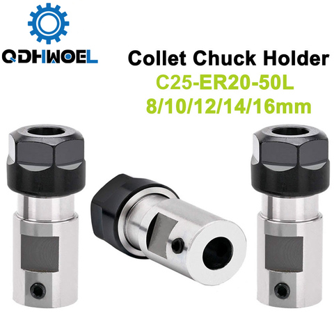 ER20 Collet Chuck Holder 8 10 12 14 16mm for CNC Milling Boring Grinding Motor Shaft Extension ► Photo 1/6