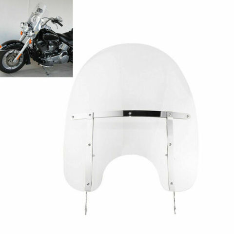 Motorcycle Clear Windscreen Windshield For Harley Heritage Softail Classic FLSTC Fatboy 00-17 ► Photo 1/1