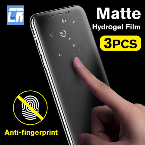 1-3Pcs No Fingerprint Matte Hydrogel Film for iPhone 12 11 Pro Max 8 7 Plus Screen Protector for iPhone X XR XS MAX SE Not Glass ► Photo 1/6