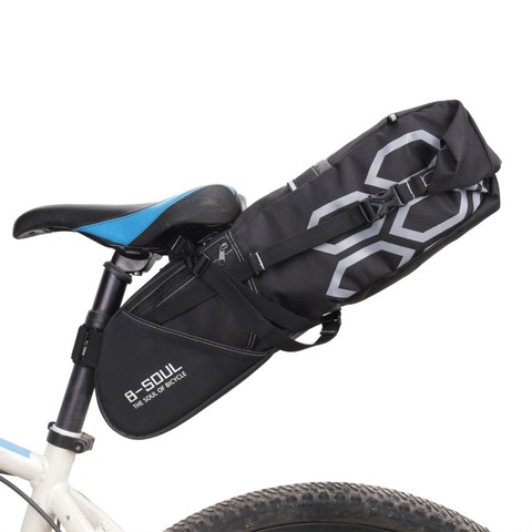 B-SOUL 12L Bicycle Luggage Bag Large Capacity Bike Saddle Tail Seat Waterproof Storage Bags Cycling Rear Packing Panniers ► Photo 1/6