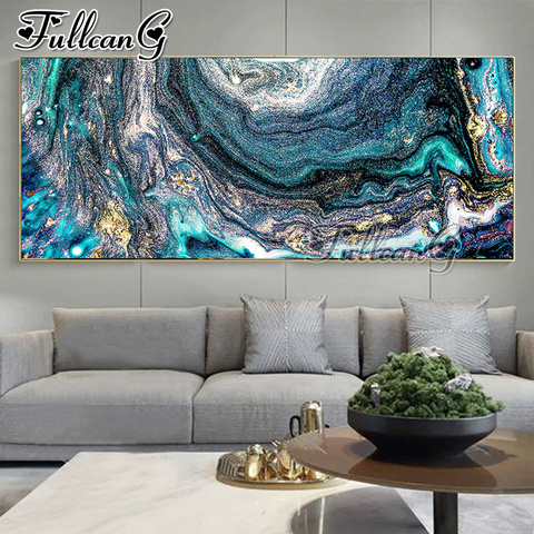 FULLCANG large size 5d diy diamond painting abstract watercolor landscape full mosaic square round embroidery needlework FC2354 ► Photo 1/6