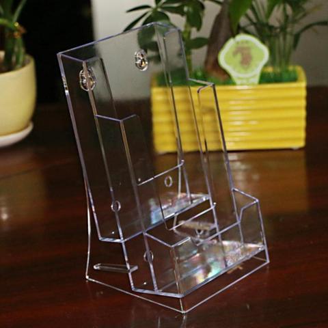 3 grid Clear Acrylic Business Card Holder Brochure Transparent Desk Pamphlet Holder Credit Display Stand Bank Card Men Office ► Photo 1/6