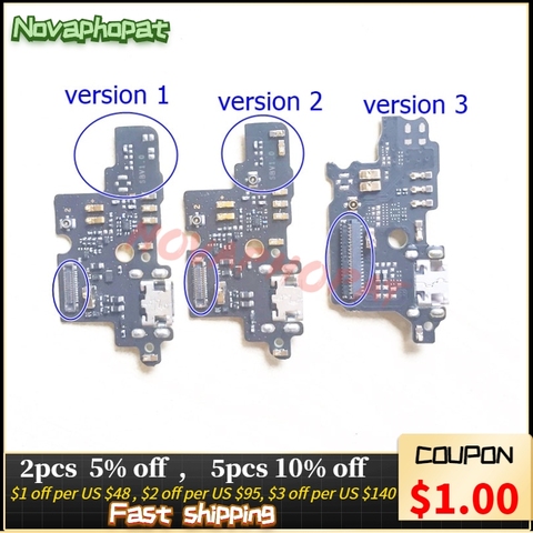 Novaphopat Best For ZTE Blade V8 mini USB Dock Charger Charging Port Connect Connector Flex Cable Microphone Board +tracking ► Photo 1/6