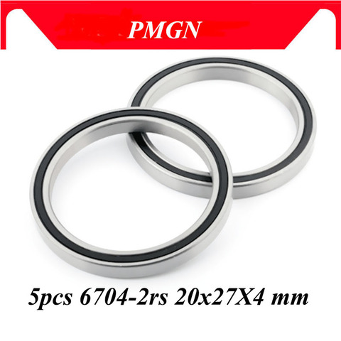 PMGN 5PCS ABEC-5 6704-2RS High quality 6704RS 6704 2RS RS 20x27X4 mm Miniature Rubber seal Deep Groove Ball Bearing ► Photo 1/6