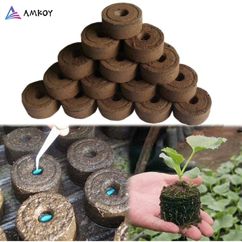 40pcs Count 30mm Jiffy Peat Pellets Seed Starting Plugs Seeds Starter pallet … 