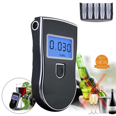 2022 NEW AT-818 Professional Police Digital Breath Alcohol Tester Breathalyzer Analyzer Detector Practical AT818 ► Photo 1/6