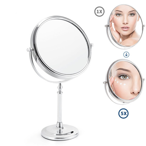 8 Inch 5X 7X 10X Magnification Makeup Mirror 360 Rotating Professional Desktop Cosmetic Mirror 8