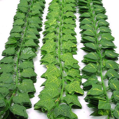 230cm green silk artificial Hanging ivy leaf garland plants vine leaves 1Pcs diy For Home Bathroom Decoration Garden Party Decor ► Photo 1/6