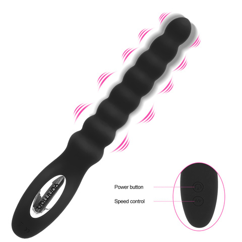 10 Speed Anal Vibrator Anal Beads Prostate Massage Dual Motor Butt Plug Stimulator USB Charge Vibrators Sex Toys For Men Women ► Photo 1/6
