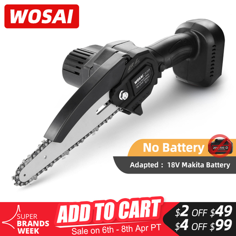 WOSAI 6 Inch 20V MT-SER Mini Brushless Electric Chain Saw Handheld Pruning With Woodworking Pruning One-handed Garden Tools ► Photo 1/6