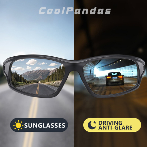 CoolPandas Ultralight frame Sport Photochromic Polarized Sunglasses Men Driving Sun Glasses Day Night Vision gafas de sol hombre ► Photo 1/6
