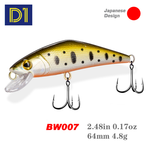 D1 D-CONTACT Wobbler JapanMinnow Fishing Lure Sinking for Fishing  64mm 4.8g Fishing Accessories For Trout Fishing BW007 ► Photo 1/6