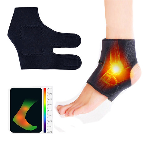 1 Pair Adjustable Ankle Brace Guard Spontaneous Magnetic Therapy Self-heating Ankle Support Protector Brace Wrap Health Care ► Photo 1/6