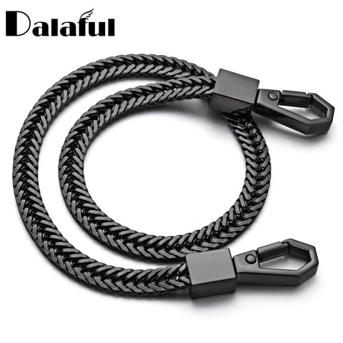 Long Metal Wallet Belt Chain Rock Punk Trousers Hipster Pant Jean Keychain  Silver Ring Clip Keyring Men's HipHop Jewelry