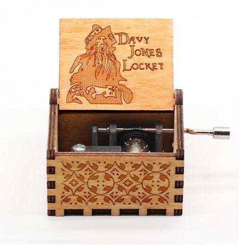 Hot Antique Wooden Hand Crank Music Box Davy Jones Can't help falling in love You Are My Sunshine Theme Christmas Gift ► Photo 1/6