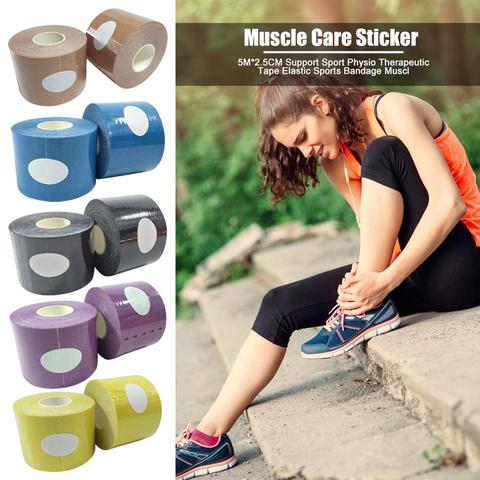 Hot Sale Kinesiology Tape Wear-resistant Kinesiology Tape Bandage Sport Fitness Roll Cotton Elastic Adhesive Strain Stick ► Photo 1/6
