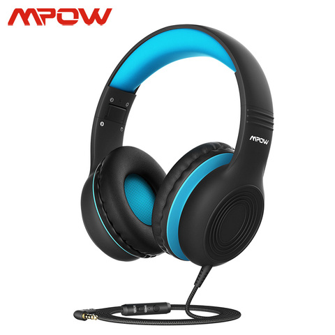 Mpow CH6S Wired Headphones For Kids With Microphone Max 85dB Food Grade Material Over-Ear Kids Headphones For iPad Kindle Phones ► Photo 1/6