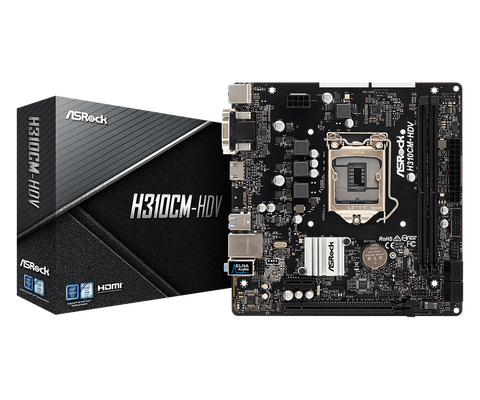 ASRock Technology H310CM-HDV 1151 motherboard  H310 supports 8th generation 9th generation 8100 i5-9400f ► Photo 1/4