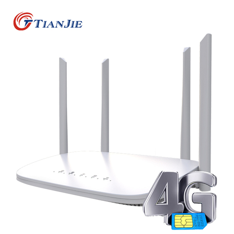 TIANJIE LC116 3G 4G wifi modem router unlocked 300Mbps external antenna LAN WAN FDD TDD GSM with sim card slot ► Photo 1/6