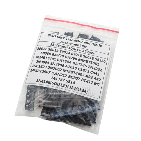 35values*10PCS=350PCS SMD SMT hjxrhgal Transistor and Diode Assortment Kit ► Photo 1/1