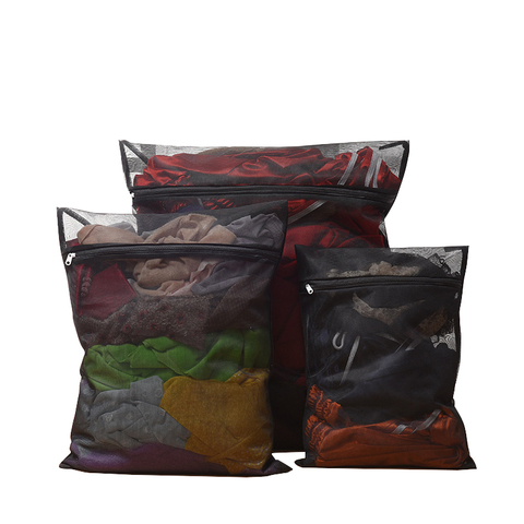 Black Laundry Bag  Nylon Mesh Net Polyester Shirt Underwear Washing Bag Washing Machine Special Storage Mesh Washing Bag ► Photo 1/6