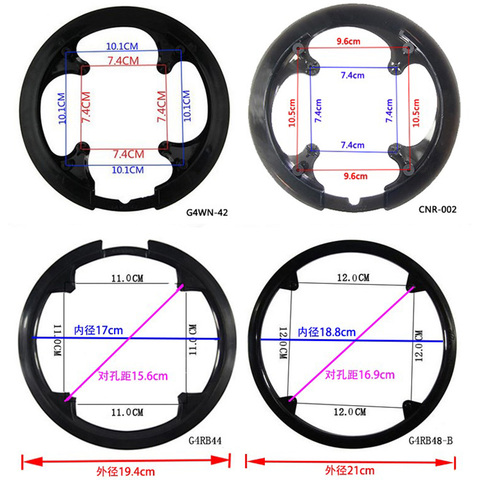 MTB Road Bike Sprocket Protection Chain Wheel Protector Crank Ring Mud Protective Cover Bicycle accessories 40 42 44 46 48 52T ► Photo 1/5