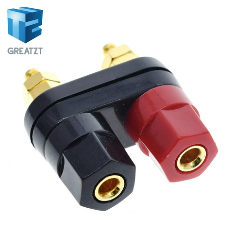 Top Selling Quality Banana plugs Couple Terminals Red Black Connector Amplifier Terminal Binding Post Banana Speaker Plug Jack ► Photo 1/6