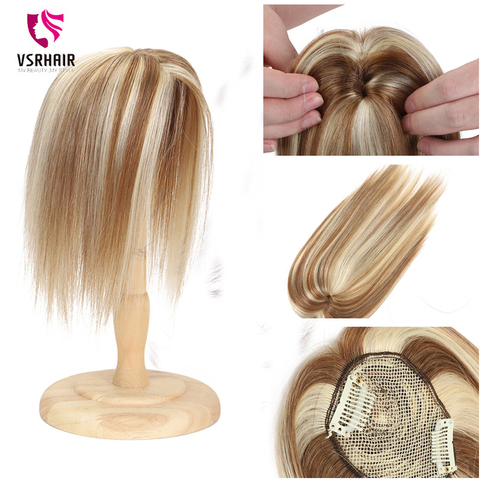 VSR Hair Toppers For Women Human Hair Women Pieces 10inch Mono Clip in Hair Topper ► Photo 1/6