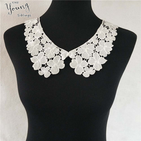 Fashion style White Lace Fabric Collar DIY Embroidery Applique Neckline Sewing Clothing Supplies Accessories Scrapbooking ► Photo 1/5