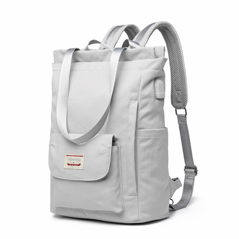 Waterproof Stylish Laptop Backpack women 13 13.3 14 15 15.6 inch  Korean Fashion Oxford Canvas USB College Back pack bag female ► Photo 1/6