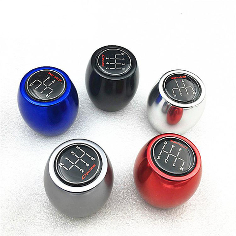 Aluminium MT Manual Car Lift up Reverse Gear Knob Knob w/ 5 Speed 6 Speed Gear Sticker Lever Stick Shifter Ball ► Photo 1/6