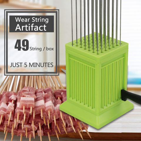 BBQ tools skewers artifact fast skewers commercial skewers cut mutton meat grilling bbq tools rotisserie kitchen stuff Plastic ► Photo 1/6