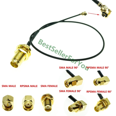 U.FL IPX IPEX UFL to RP-SMA SMA Female Male Antenna WiFi Pigtail 1.13  Cable ufl 1.13mm Pick Your Length ► Photo 1/6